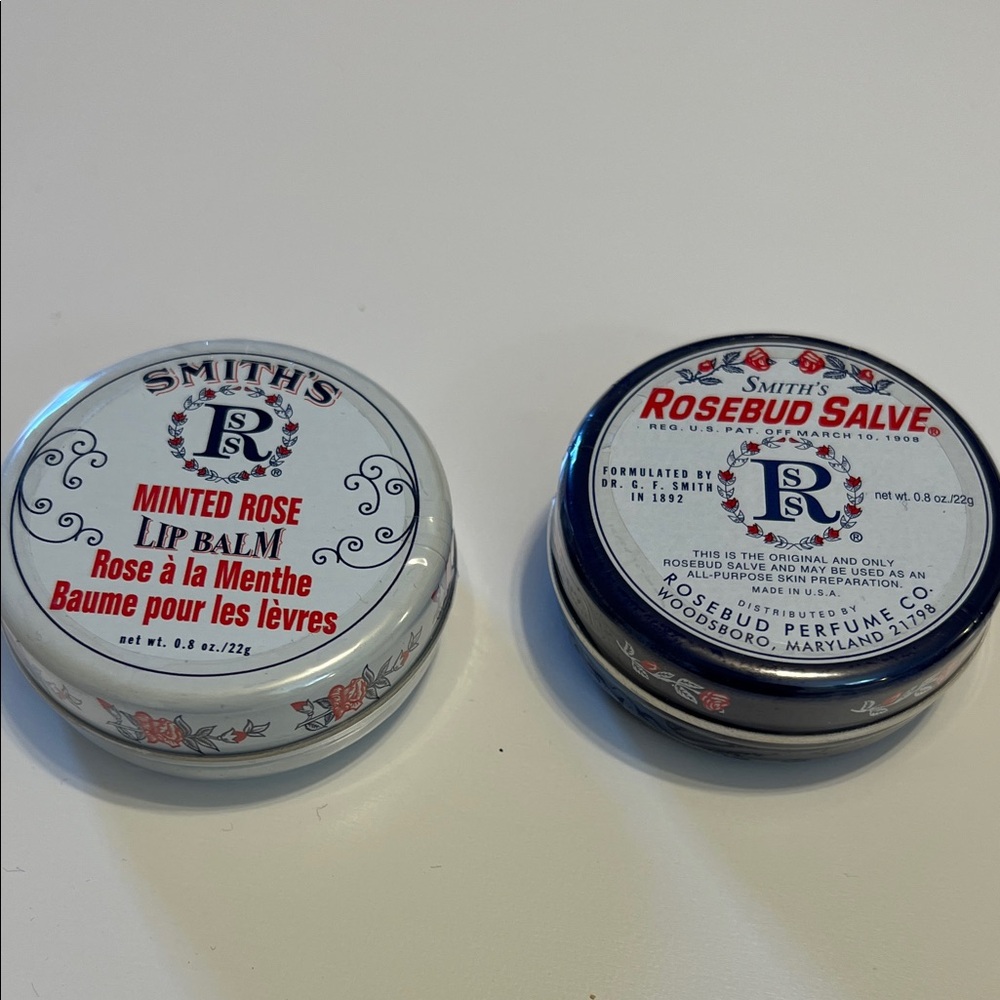 Smith's Minted Rose Lip Balm and Rosebud Salve Set